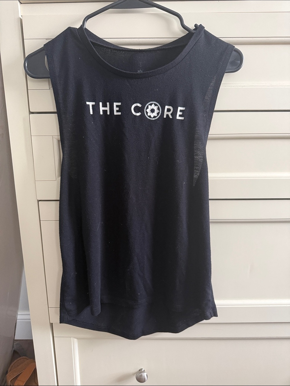 Club Pilates black muscle tank “The Core”